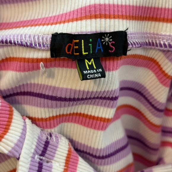 Vintage 90s Y2K Delia's Catalog Iconic Rave Button Up Top -Juniors Medium - Picture 3 of 3